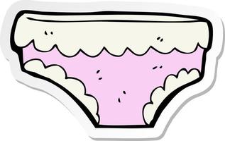 sticker of a cartoon underpants vector