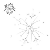 Dot to dot Christmas puzzle for children. Connect dots game vector