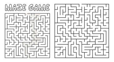 Maze game for kids. Complex Maze puzzle with solution vector