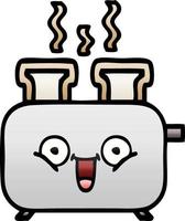 gradient shaded cartoon of a toaster vector