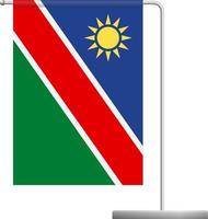 Namibia flag on pole icon vector