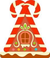 Christmas cartoons clip art. Gingerbread house clipart vector illustration