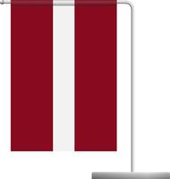 latvia flag on pole icon vector