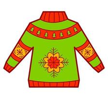 Christmas cartoons clip art . Sweater clipart vector illustration