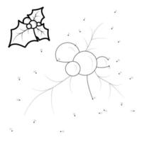 Dot to dot Christmas puzzle for children. Connect dots game vector