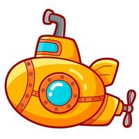 Cute Submarine cartoon vector