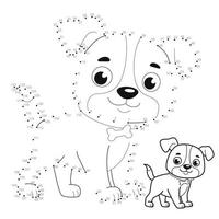 Dot to dot puzzle for children vector
