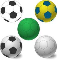 balón de fútbol. conjunto de iconos de pelota de fútbol vector