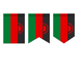 Malawi flag or pennant isolated on white background. Pennant flag icon. vector