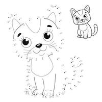 Dot to dot puzzle for children vector