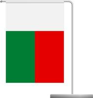 bandera de madagascar en el icono del poste vector