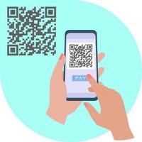 icono de código qr vector