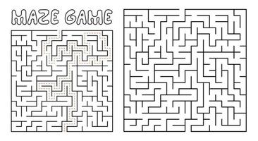 Maze game for kids. Complex Maze puzzle with solution vector