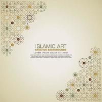 elegant and futuristic Islamic design greeting card background template vector