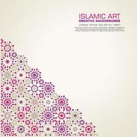 plantilla de fondo de tarjeta de felicitación de diseño islámico elegante y futurista vector