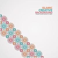 Islamic ornament of mosaic for greeting card background template vector