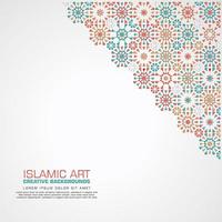 elegant and futuristic Islamic design greeting card background template vector