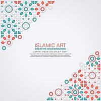 elegant and futuristic Islamic design greeting card background template vector