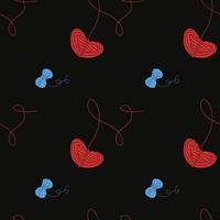 Vector flat hand drawn seamless pattern