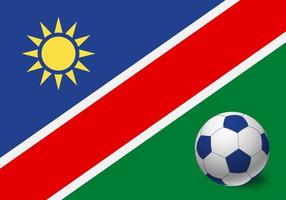 Namibia flag and soccer ball vector