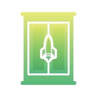 rocket furniture logo gradient design template icon element vector