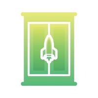 rocket furniture logo gradient design template icon element vector