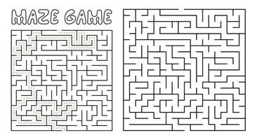 Maze game for kids. Complex Maze puzzle with solution vector