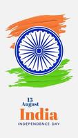 feliz día de la independencia de fondo de la india. 15 de agosto vector