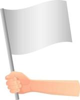 white flag in hand vector