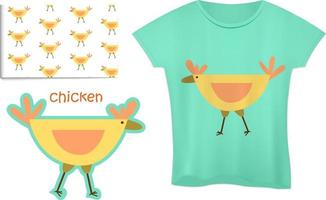 conjunto de animales - pollo vector