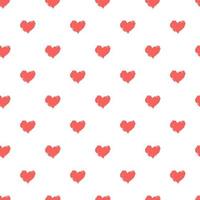 Pink hearts seamless pattern. Print for a holiday. A declaration of love. Vector illustration.