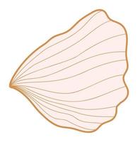 silueta de pétalo de amapola. Ilustración de vector de elemento de diseño de pétalo de flor