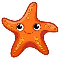 Cute starfish cartoon vector