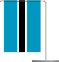 Botswana flag on pole icon vector