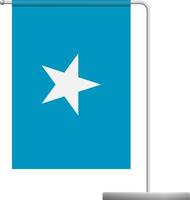 Somalia flag on pole icon vector