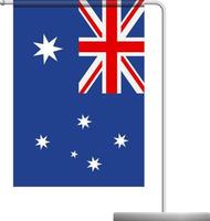 Australia flag on pole icon vector