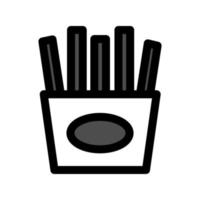 ilustración vectorial gráfico de papas fritas icono francés vector
