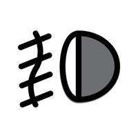 ilustración vectorial gráfico del icono de la lámpara antiniebla vector