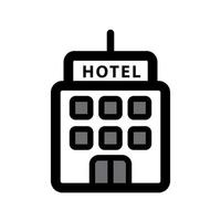 ilustración vectorial gráfico del icono del hotel vector