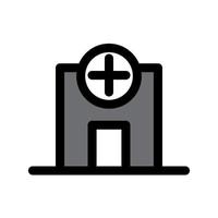 ilustración vectorial gráfico del icono del hospital vector