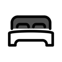 ilustración vectorial gráfico del icono de la cama vector