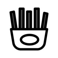 ilustración vectorial gráfico de papas fritas icono francés vector