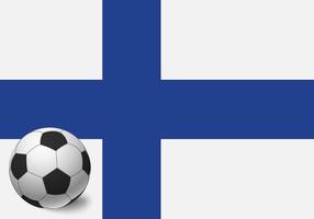 Finland flag and soccer ball vector