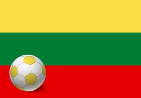 lithuania flag and soccer ball vector