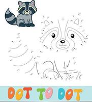 Dot to dot puzzle. Connect dots game. badger vector illustration