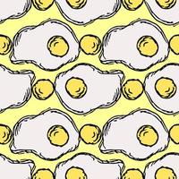 Seamless pattern with egg icons. Colored egg background. Doodle vector illustration with egg icons