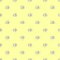 Seamless pattern with egg icons. Colored egg background. Doodle vector illustration with egg icons