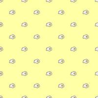 Seamless pattern with egg icons. Colored egg background. Doodle vector illustration with egg icons