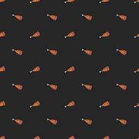 seamless meat pattern. vector doodle illustration with meat icon. pattern with meat