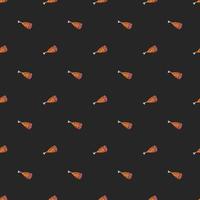 seamless meat pattern. vector doodle illustration with meat icon. pattern with meat